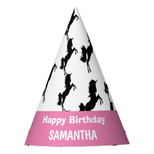 Unicorn Happy Birthday Pink Party Hat