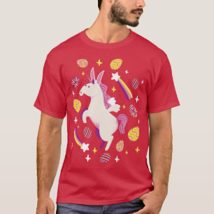 Unicorn Happy Easter Easter Bunny Rabbit Holiday B T-Shirt
