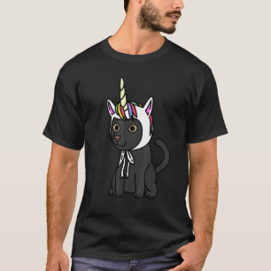 Unicorn Hat Black Cat Pet T-Shirt