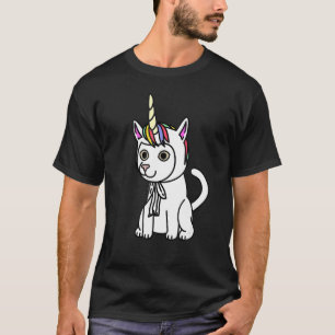 Unicorn Hat White Cat Pet T-Shirt