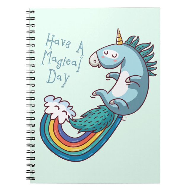 Unicorn "Have a Magical day" Notebook (Front)