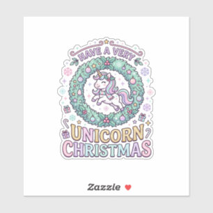 Unicorn Have a Very Unicorn Christmas Bold Typogra