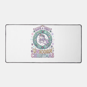 Unicorn Have a Very Unicorn Christmas Bold Typogra Desk Mat
