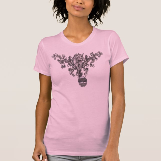 Unicorn head and  diamond camisol T-Shirt (Front)