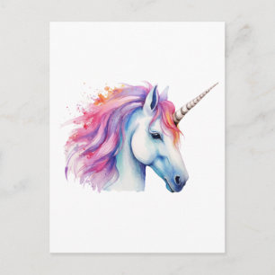 Unicorn Head  Postcard