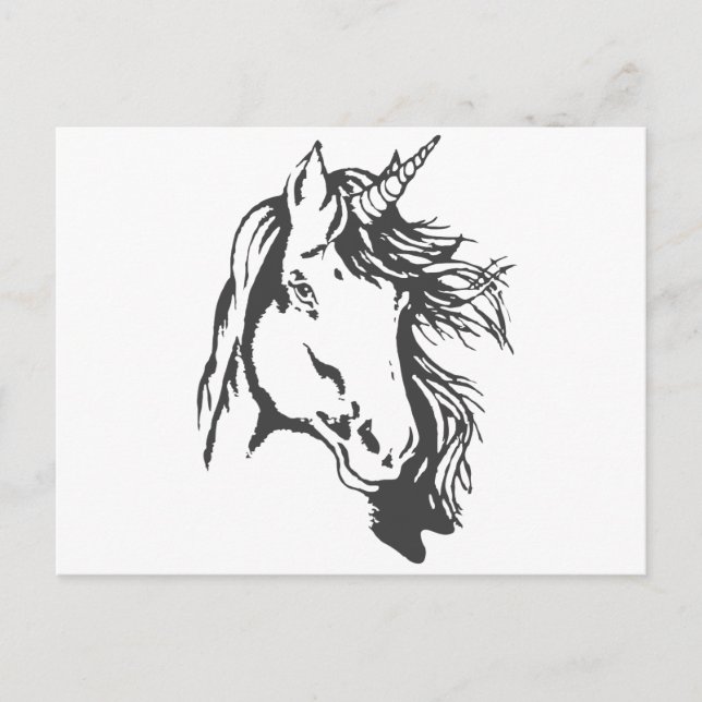 Unicorn Head Postcard (Front)