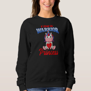 Unicorn Heart Warrior Princess Chd Awareness Girl Sweatshirt
