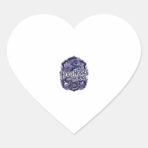 Unicorn Hexes Horses and Horns POD Ready POD Artwo Heart Sticker