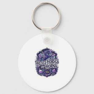 Unicorn Hexes Horses and Horns POD Ready POD Artwo Key Ring