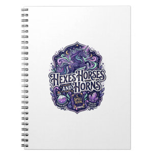 Unicorn Hexes Horses and Horns POD Ready POD Artwo Notebook