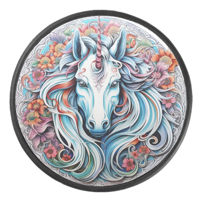 Unicorn Hockey Puck (Front)