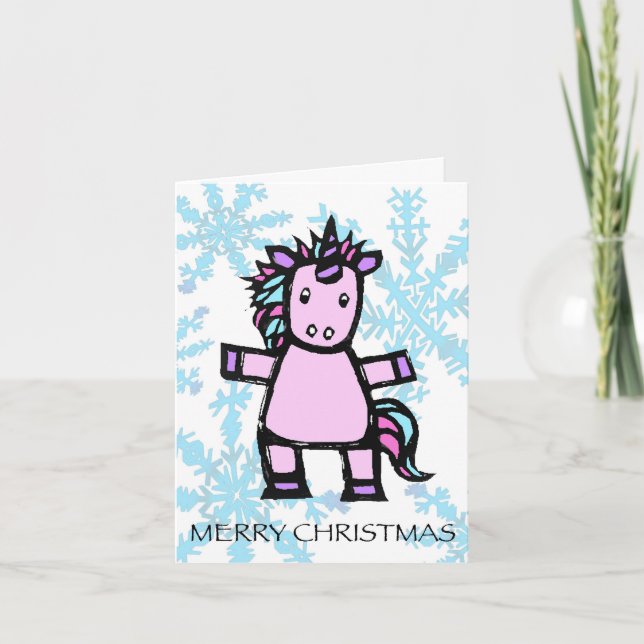 Unicorn Holiday Card (Front)