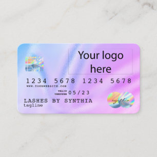 Unicorn Holograph  Modern Credit Card Logo