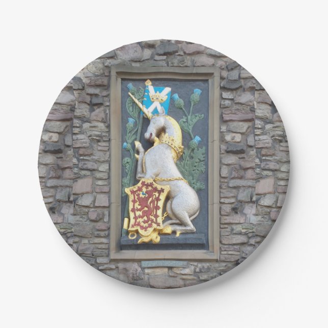 Unicorn, Holyrood Palace Paper Plate (Front)