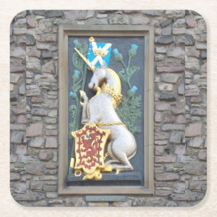 Unicorn, Holyrood Palace Square Paper Coaster