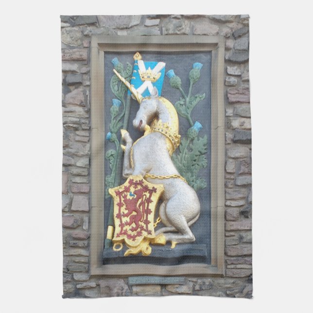 Unicorn, Holyrood Palace Tea Towel (Vertical)