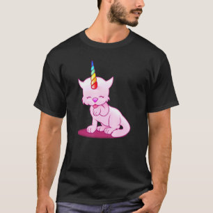 Unicorn Horn Rainbow Cute Kittycorn Caticorn Rainb T-Shirt
