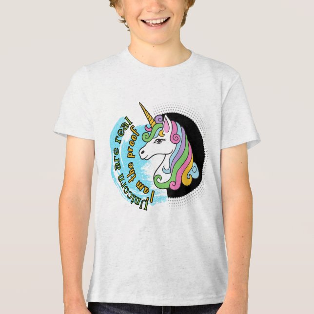 Unicorn horse design  Tri-Blend shirt (Front)