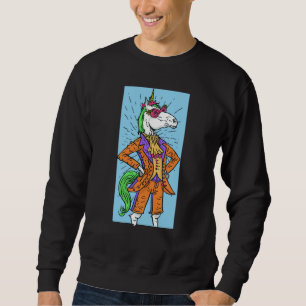 unicorn horse mardi gras fest sweatshirt