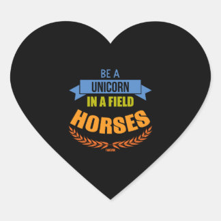 Unicorn horse mythical creatures Pony Unicorn Heart Sticker