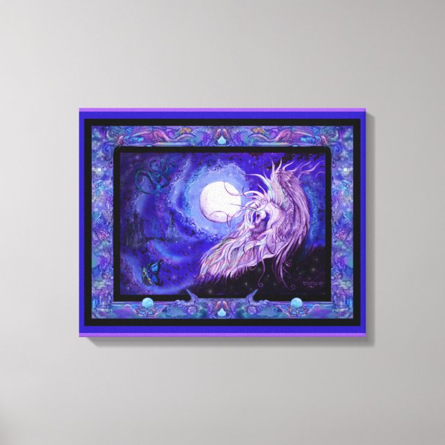 Unicorn Horse Pony Equine Equus Equestrian Purple Canvas Print (Front)
