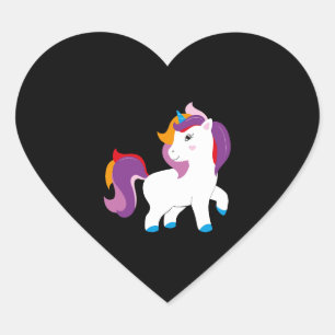 Unicorn Horse Unicorn Gifts Kids Adults Heart Sticker
