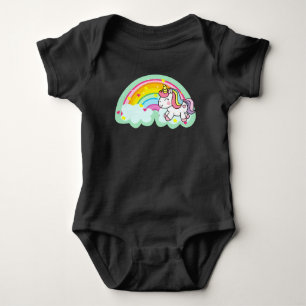Unicorn Horse with Rainbow Cartoon-24964 Baby Bodysuit