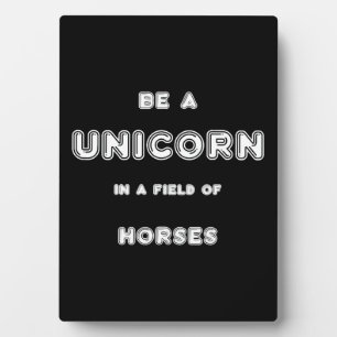 Unicorn Horses Plaque