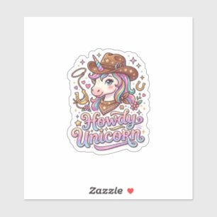 Unicorn Howdy Unicorn Gift Idea Sticker and Shirt