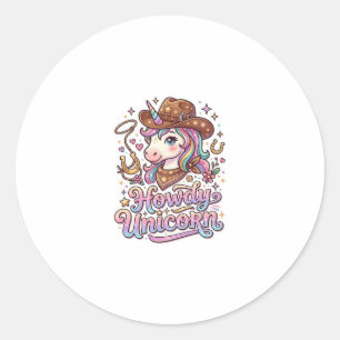 Unicorn Howdy Unicorn Gift Idea Sticker and Shirt 