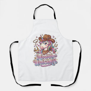 Unicorn Howdy Unicorn Gift Idea Sticker and Shirt  Apron