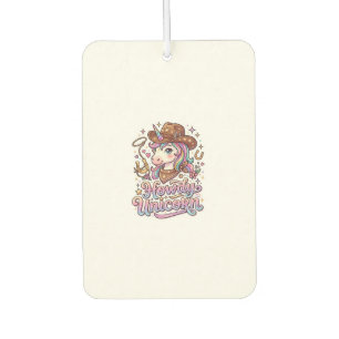 Unicorn Howdy Unicorn Gift Idea Sticker and Shirt  Car Air Freshener