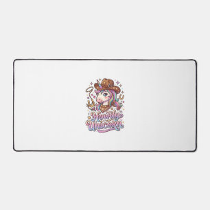 Unicorn Howdy Unicorn Gift Idea Sticker and Shirt Desk Mat