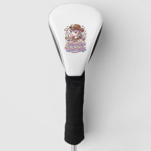 Unicorn Howdy Unicorn Gift Idea Sticker and Shirt  Golf Head Cover