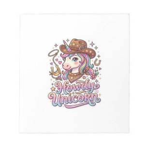Unicorn Howdy Unicorn Gift Idea Sticker and Shirt  Notepad