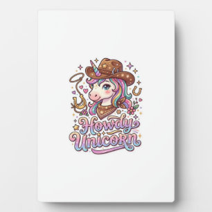 Unicorn Howdy Unicorn Gift Idea Sticker and Shirt Plaque