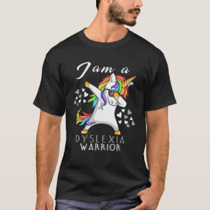 Unicorn I Am A Dyslexia Warrior T-Shirt