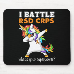 Unicorn I Battle RSD CRPS Awareness  Mouse Pad