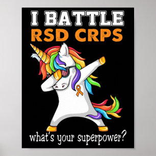 Unicorn I Battle Rsd Crps Awareness  Poster
