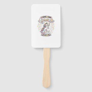 Unicorn I Came I Saw I Sparkled Print Ready Market Hand Fan