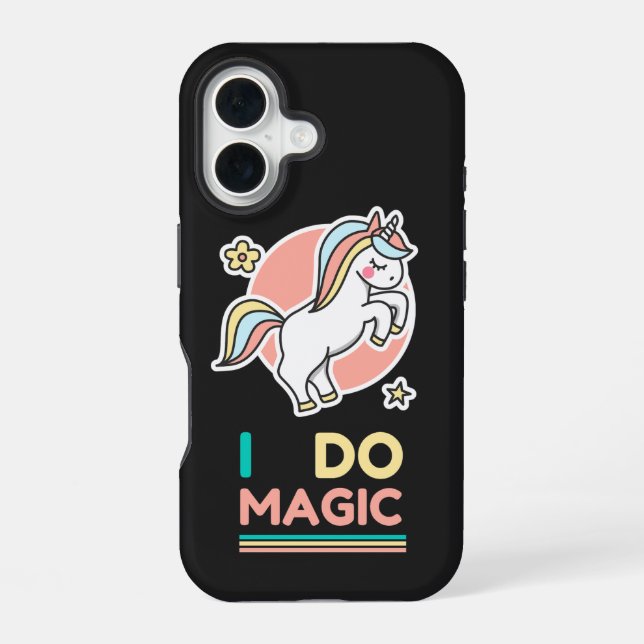 Unicorn - I Do Magic iPhone 16 Case (Back)