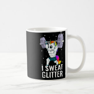 Unicorn I Sweat Glitter Funny Gym Workout Men Wome Coffee Mug