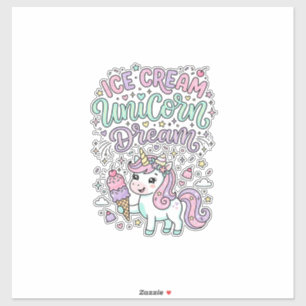 Unicorn Ice Cream Unicorn Dream Cute Pastel Produc