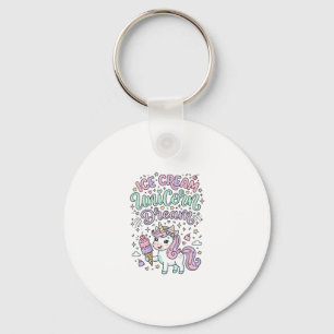 Unicorn Ice Cream Unicorn Dream Cute Pastel Produc Key Ring