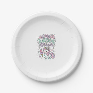 Unicorn Ice Cream Unicorn Dream Cute Pastel Produc Paper Plate
