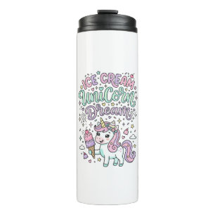 Unicorn Ice Cream Unicorn Dream Cute Pastel Produc Thermal Tumbler