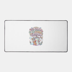 Unicorn Ice Cream Unicorn Dream Funny Typography D Desk Mat
