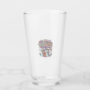 Unicorn Ice Cream Unicorn Dream Funny Typography D Glass