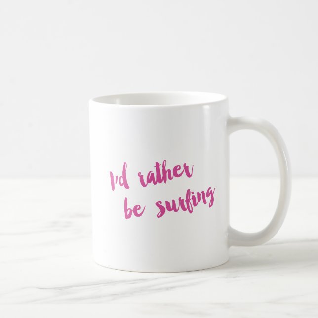 Unicorn I'd Rather Be Surfing Mug (Right)