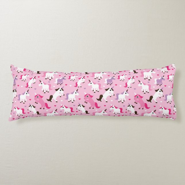 unicorn illustration kids background body cushion (Front)